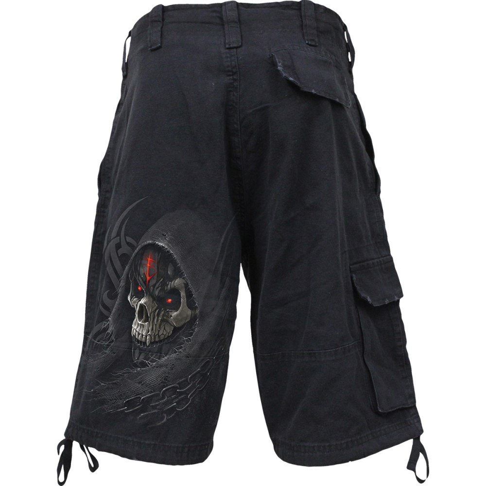 Spiral - Dark Death Cargo Shorts - Black